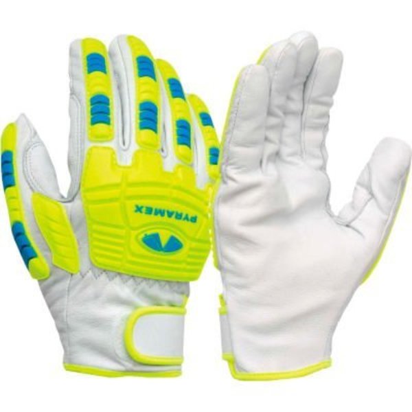 Pyramex Goat Leather Driver's Gloves - A7 Cut Impact Protect, Size Medium GL3004CWM